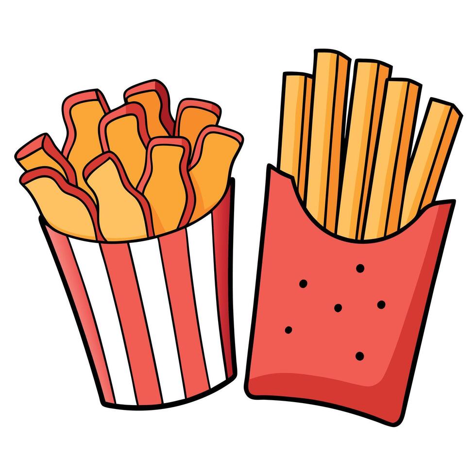 Cheddar and Bacon Fries and Chips on transparent background Remove . Clipping Path vector