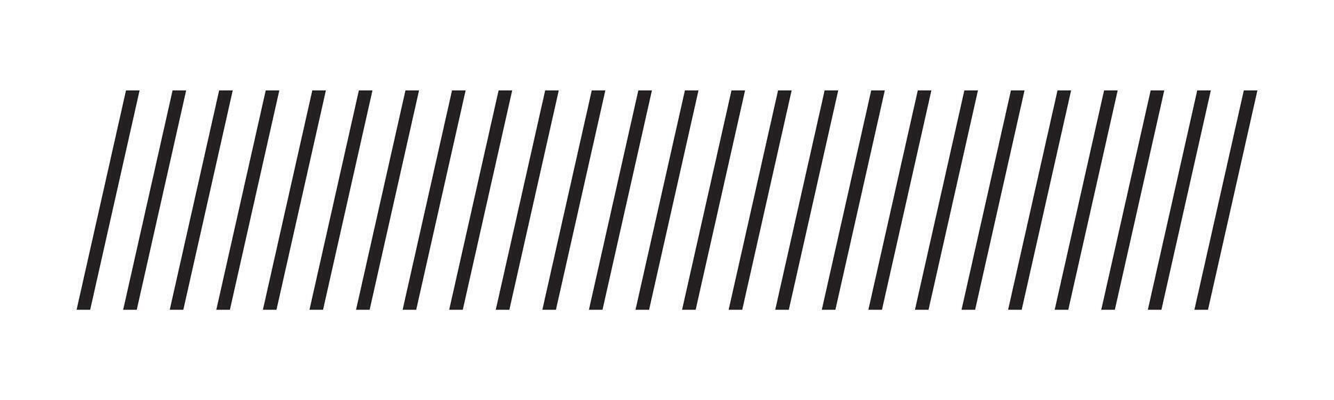 Slash line border, diagonal lines. Divider strip Tilt strip geometric abstract border. Diagonal grid. Geometric dashed tape vector