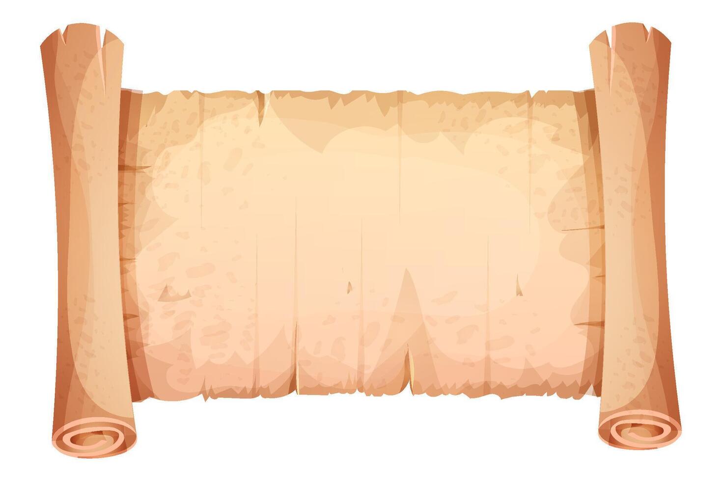 Parchment page, old scroll grunge structure. Aged paper background, scrapbook blank. Vintage antique texture. Soft beige enpty cover. vector