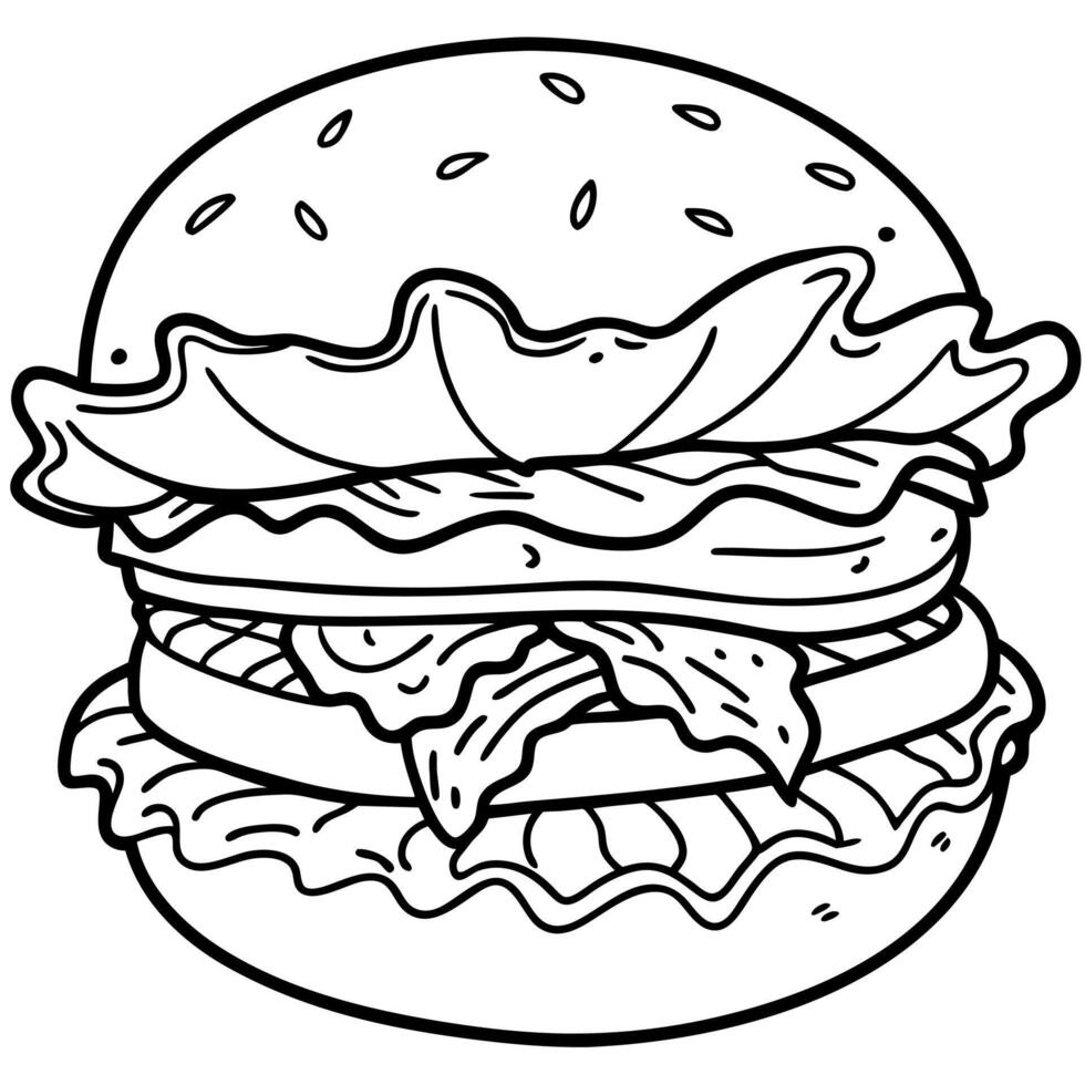 A mouthwatering close-up of a gourmet burger. with melted cheese and crispy bacon vector