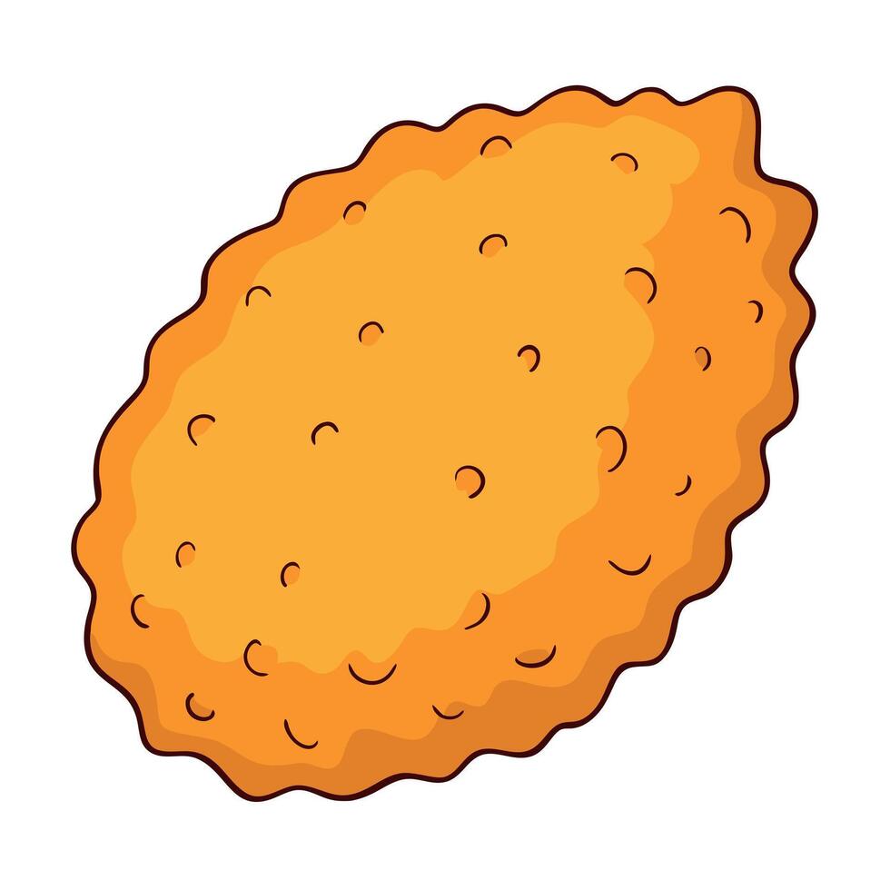 Homemade breaded chicken schnitzel isolated on transparent or white background vector