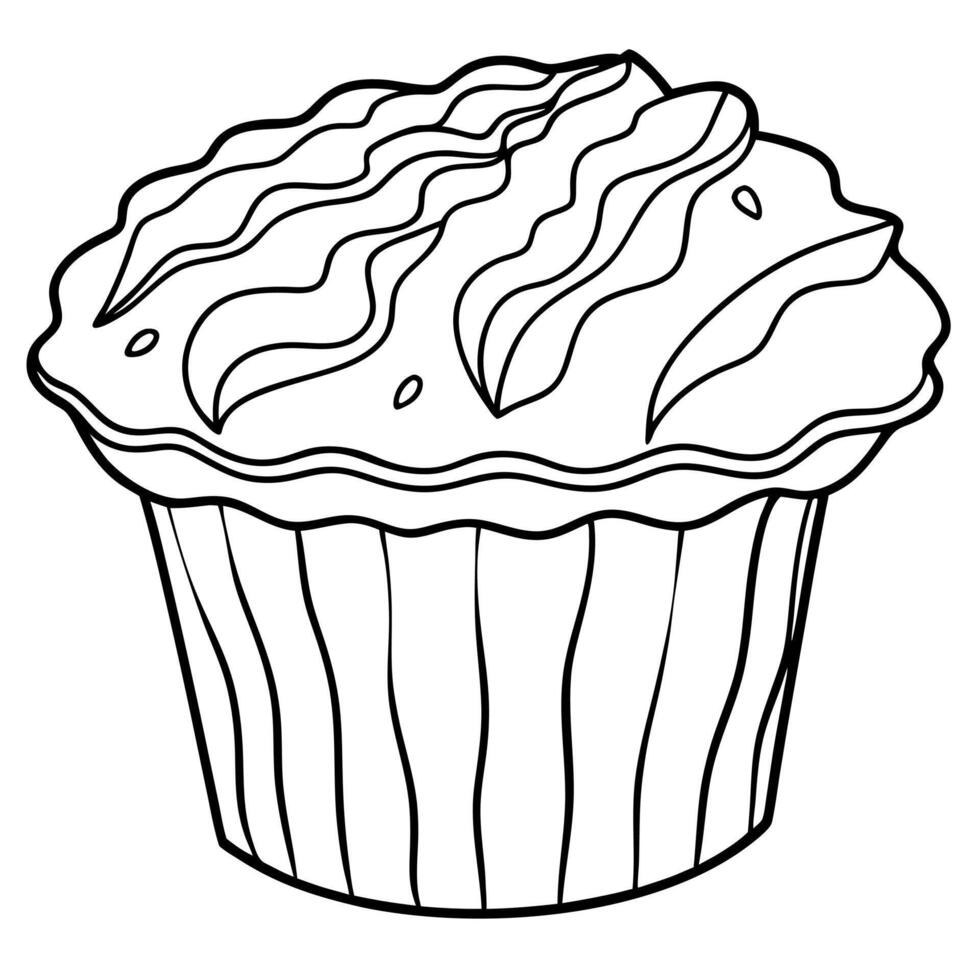 Delicious Bacon and Cheese Muffin - Mouthwatering Savory Treat on White Background vector
