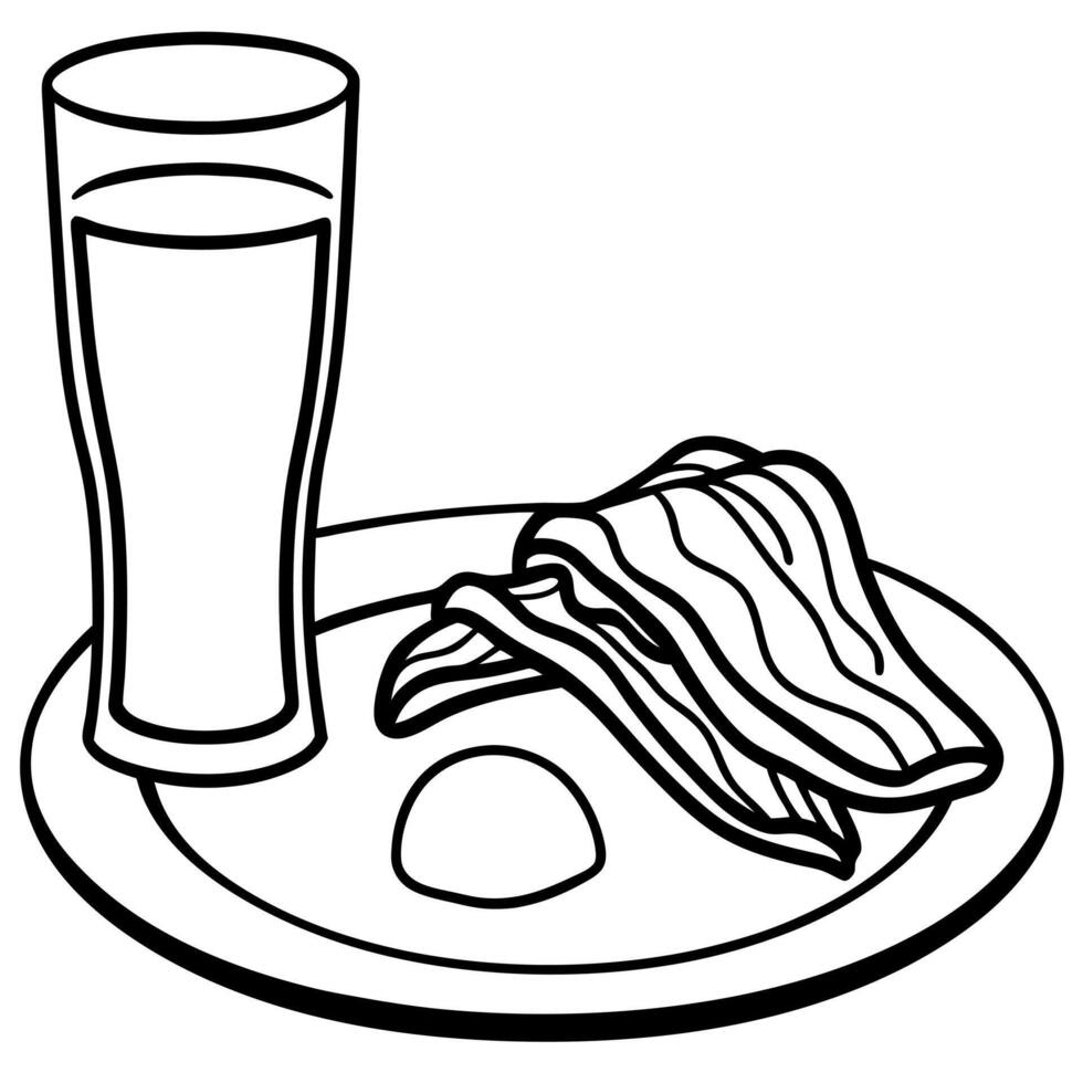 Grilled beef steak with baked potatoes and tomatoes on a black background vector
