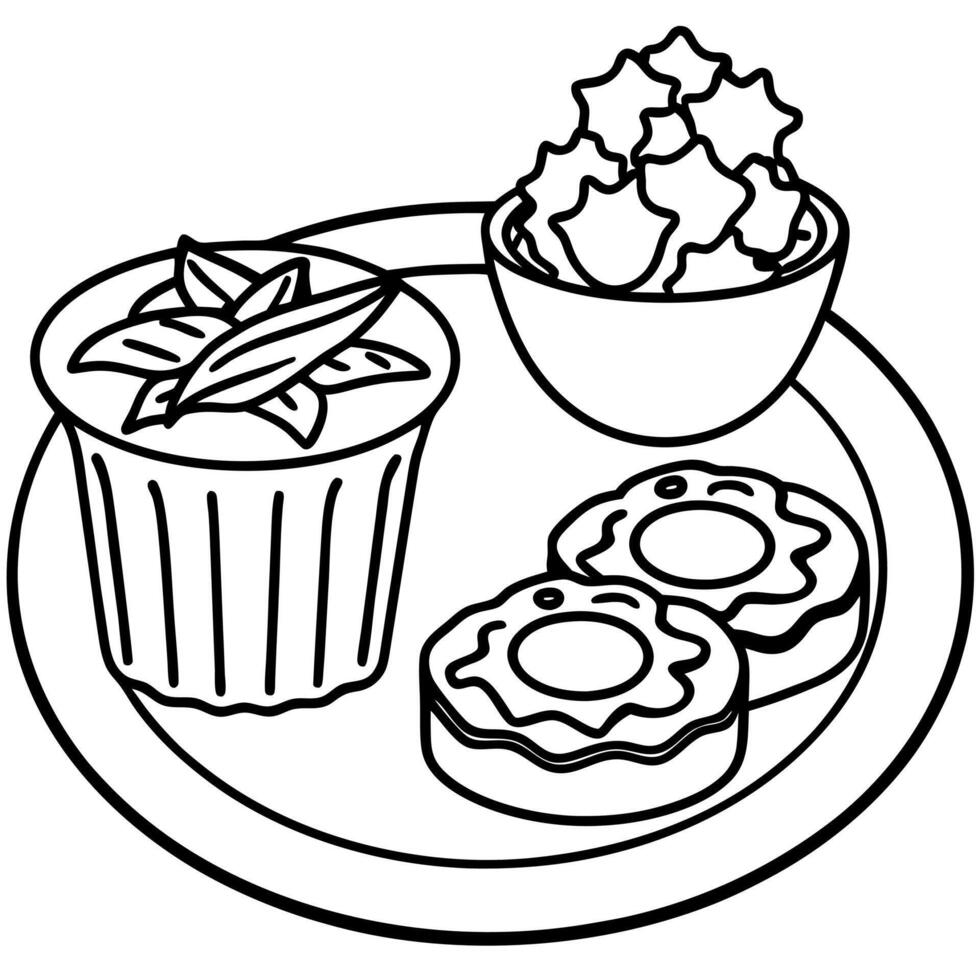 Baked bacon egg muffins cheese snack. Vegetable food with diet spinach. vector