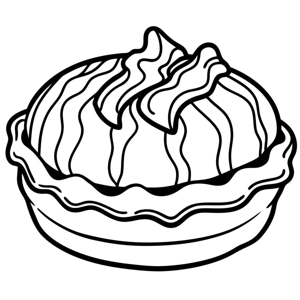 A Golden Puff Pastry Delight Topped With Crispy Bacon and Creamy Sauce vector