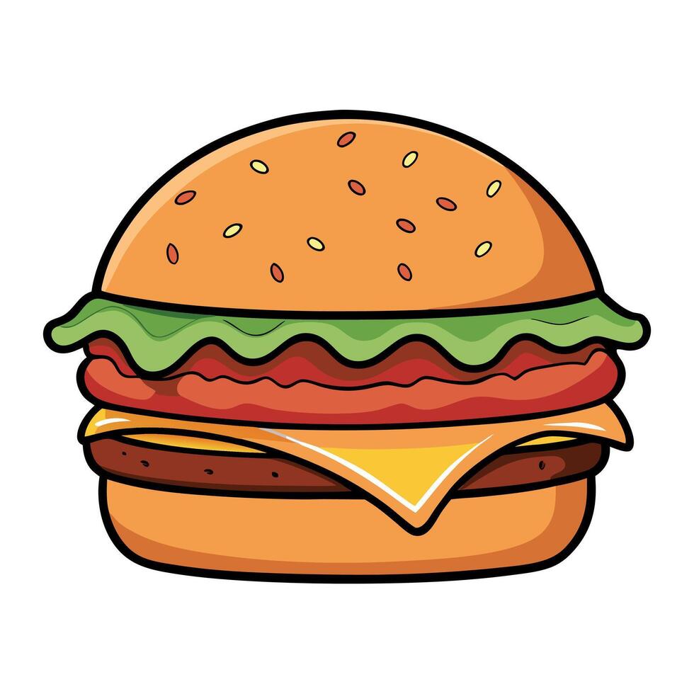 Delicious gourmet burger with bacon and cheese on dark background vector