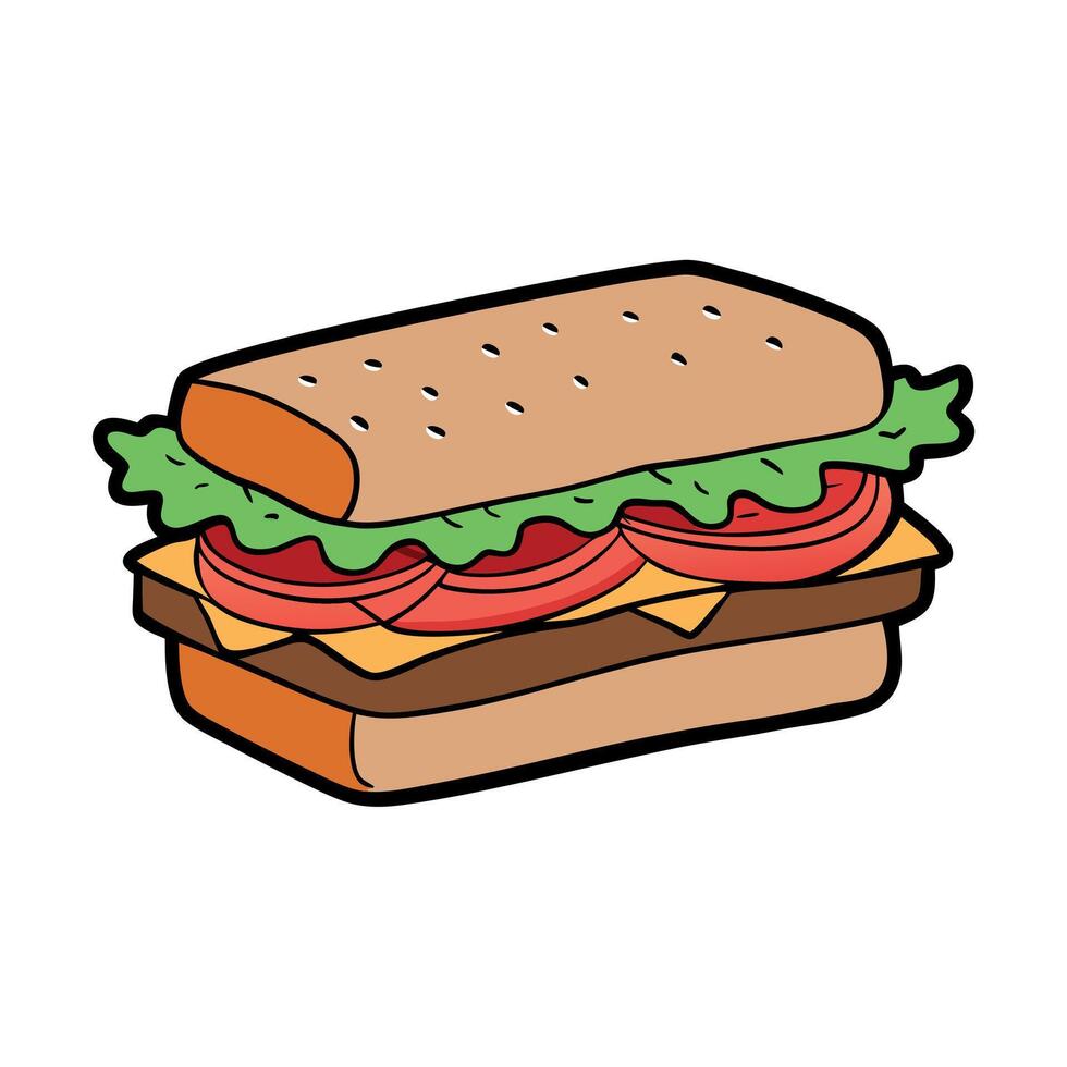 Delicious Bacon Lettuce and Tomato Sandwich with Space for Copy vector