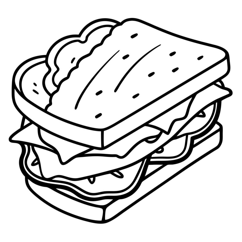 A grilled cheese sandwich with bacon lettuce tomato and a vector