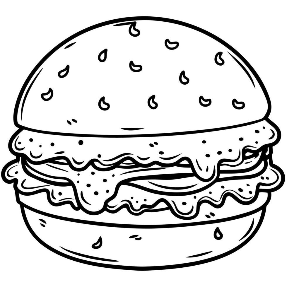 Eaten moldy stale burger. expired burger on dark background vector
