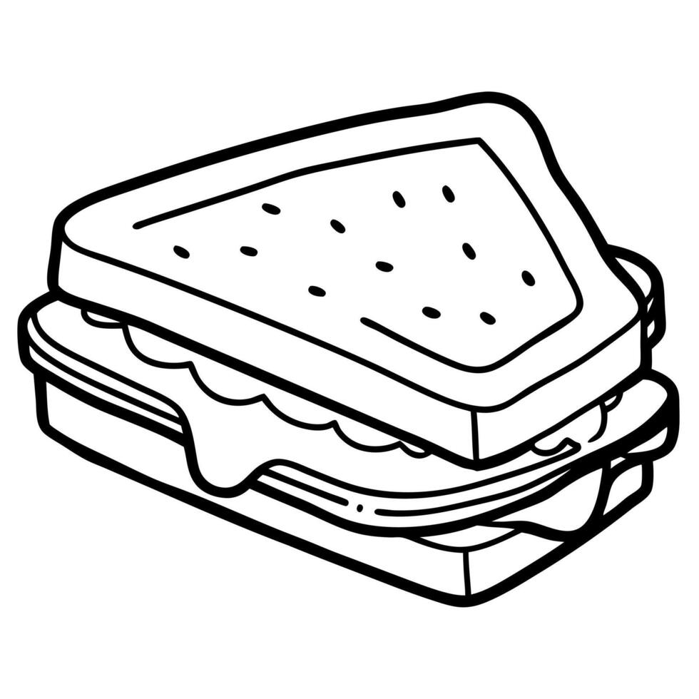 Grilled Cheese Sandwich Isolated on White - Irresistibly Delicious and Crispy vector