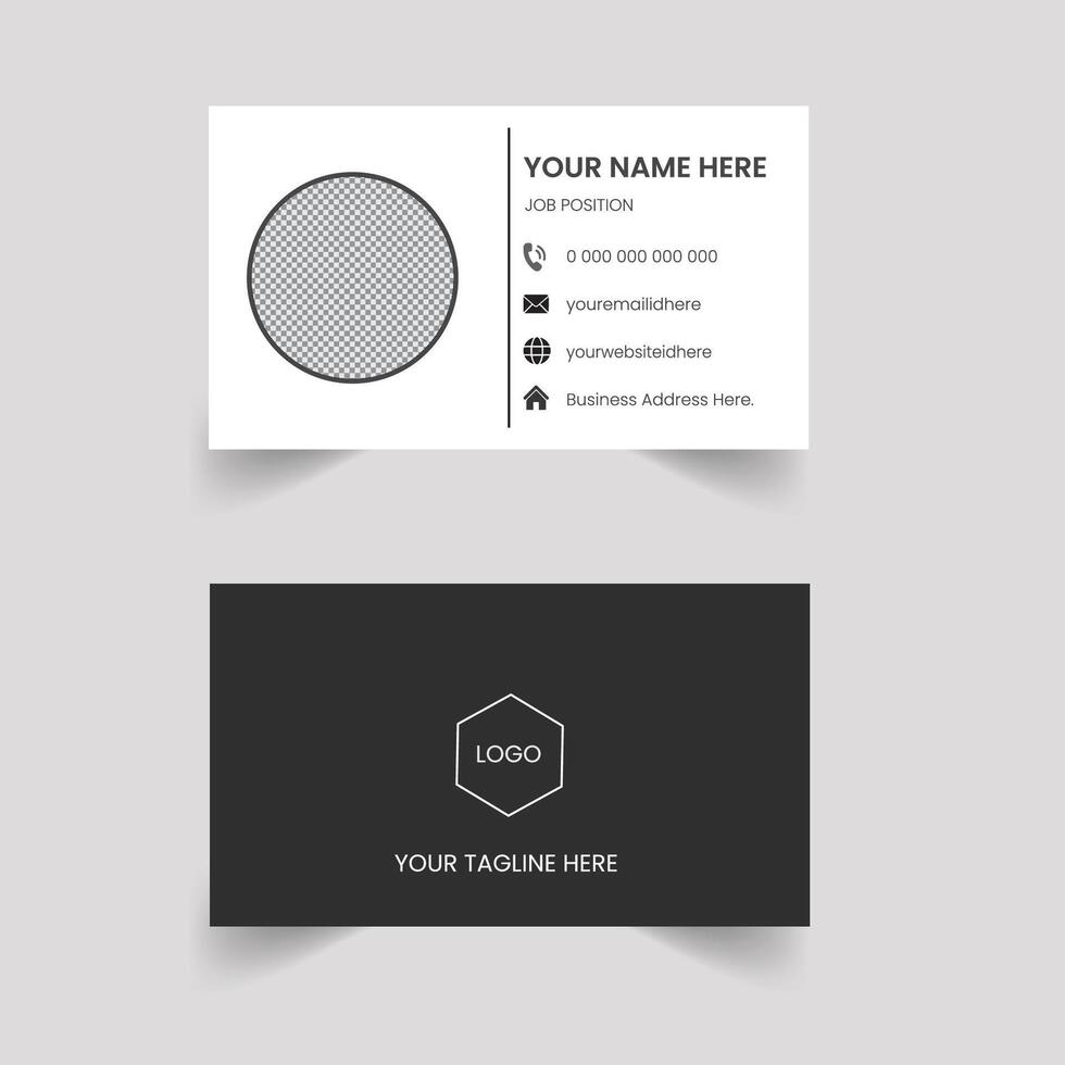 Business Card Design contact individual design vector