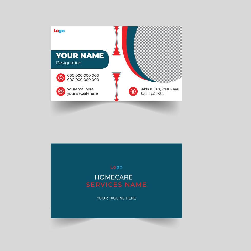 Business Card Design white editable visiting card template vector
