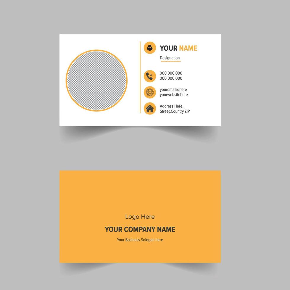 Business Card Design office visiting card vector