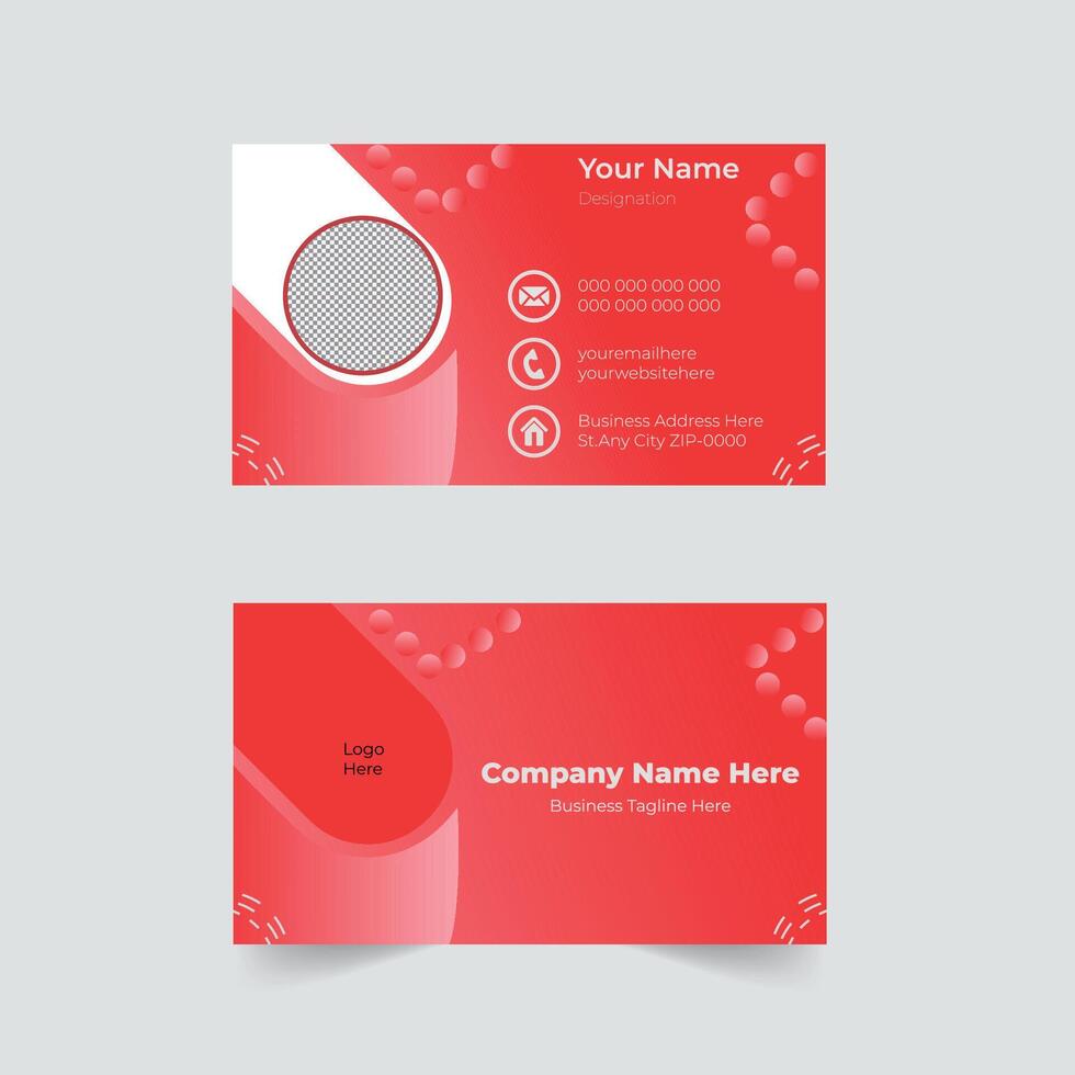 Business Card Design minimal professional graphic design vector
