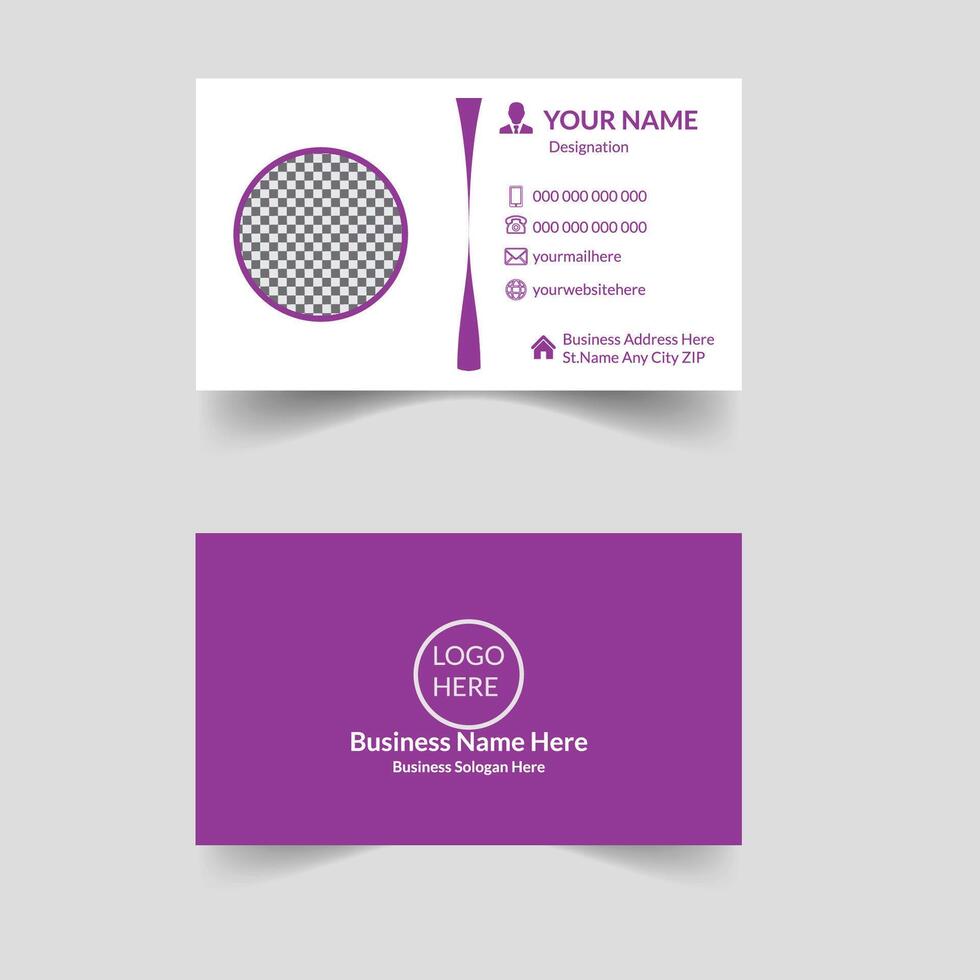 Business Card Design contact Modern Professional Template Elegant Modern Recent Creative Corporate Present Design Luaury Fleshpots Personal visiting card company Clean Futuristic Double-sided vector
