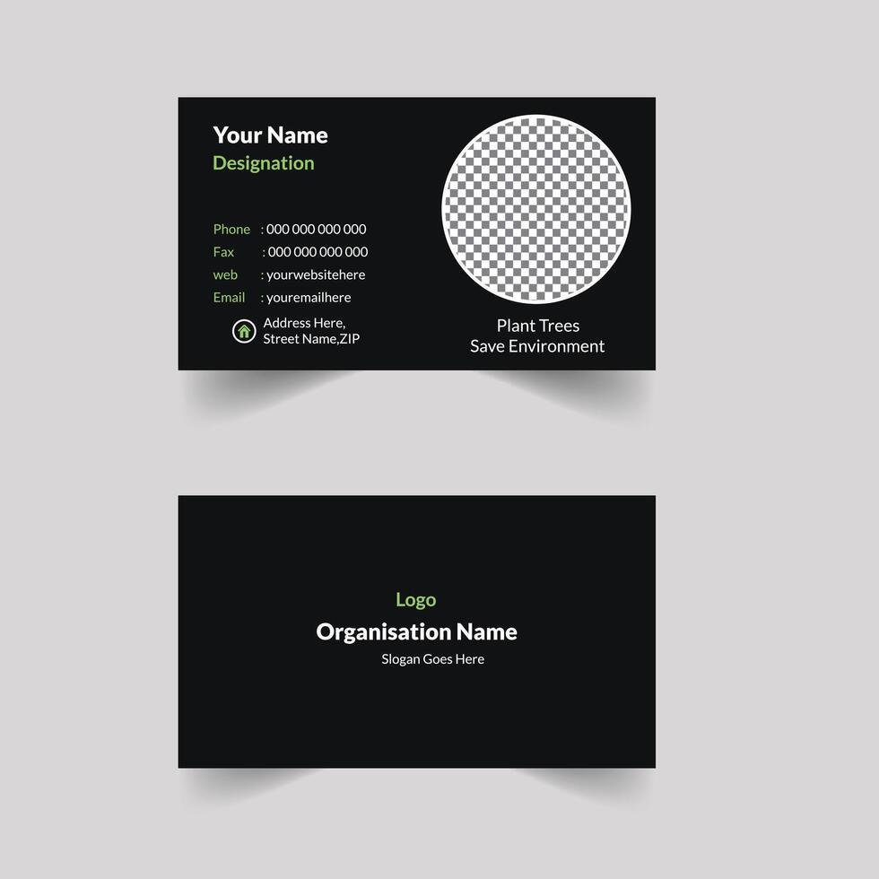 Business Card Design black Recent Creative Corporate Present Design Elegant Modern Luxury Fleshpots Personal visiting card black company logo Clean Futuristic Double-sided Professional Template vector