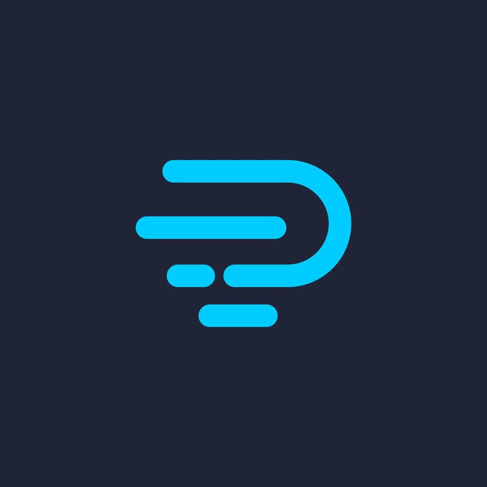 Modern P logo vector