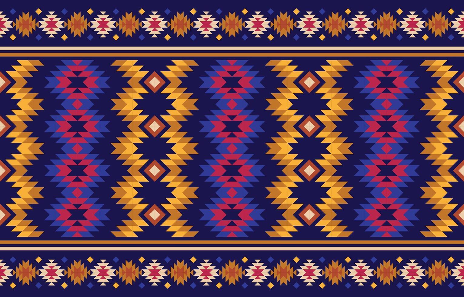 Geometric shapes and vibrant colors, reminiscent of Native American embroidery, characterized by strong contrasts and traditional motifs. vector