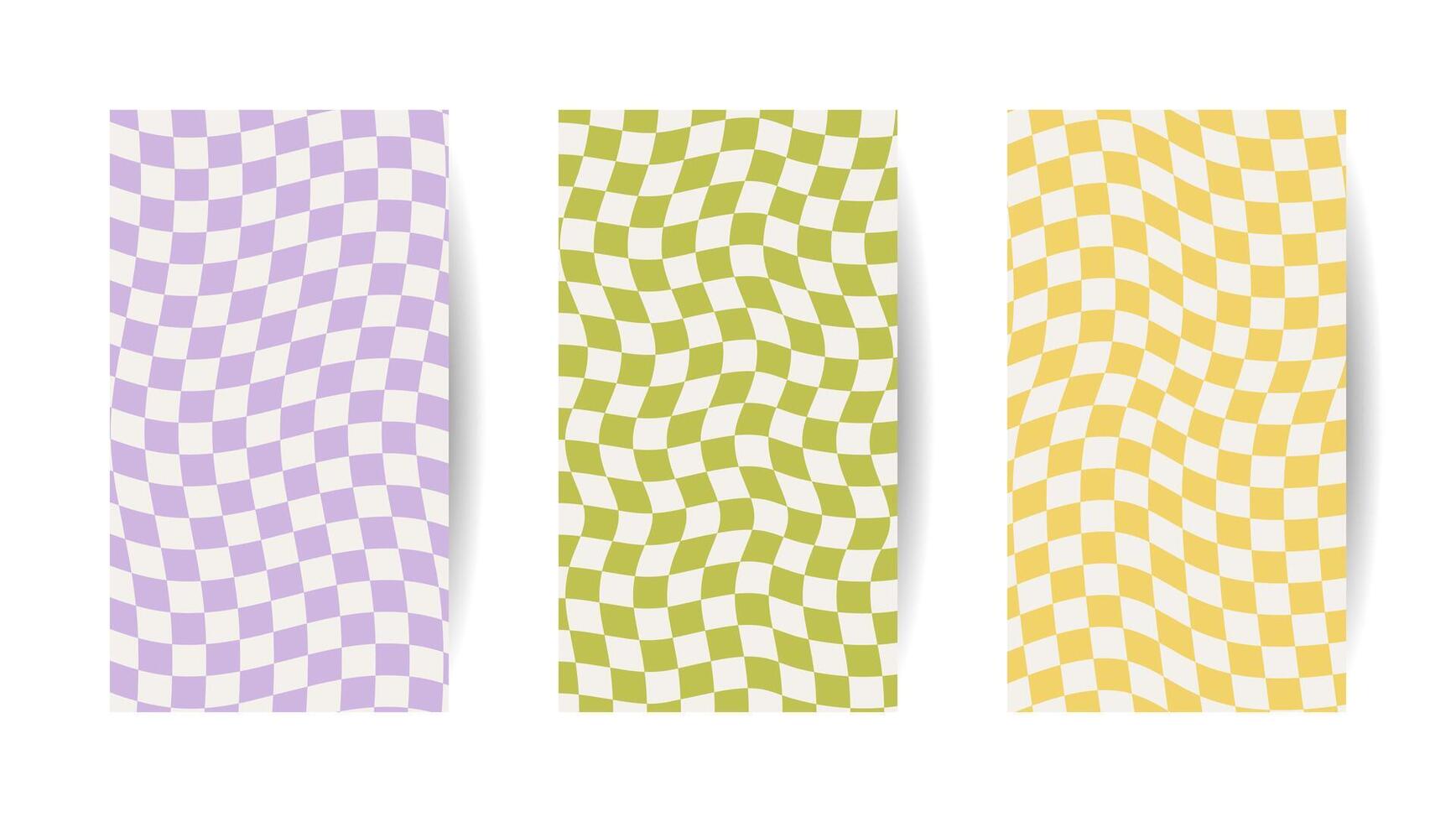 Set checkered pattern phone background vector