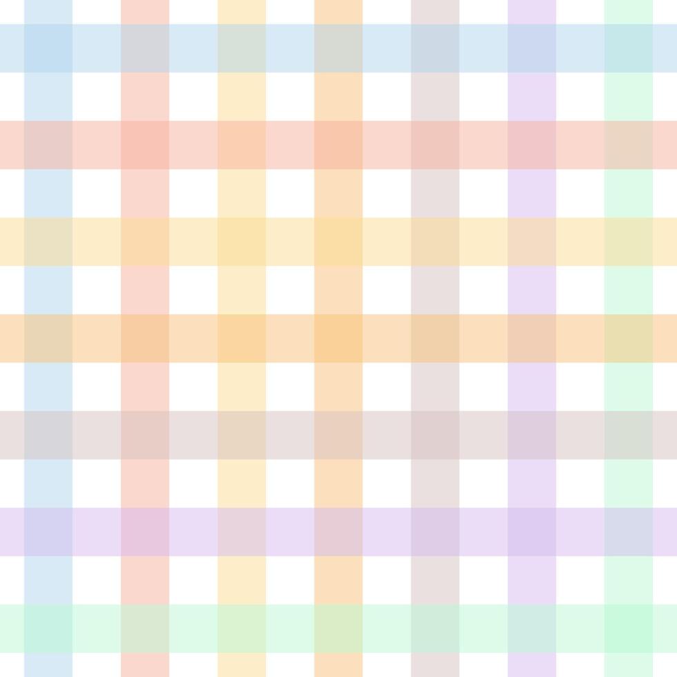 Cute checkered pattern with colored soft pastel vector