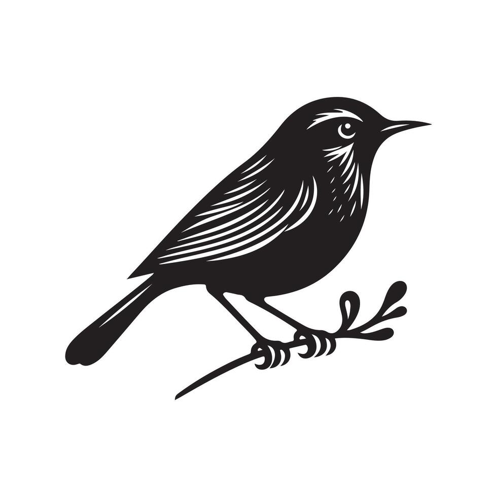 Delicate Bird Silhouette Design for Nature Lovers vector