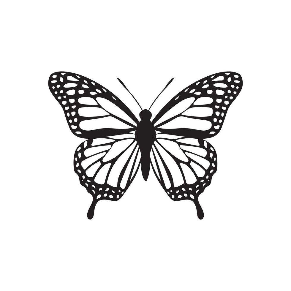 Classic Butterfly Silhouette for Timeless Decor vector
