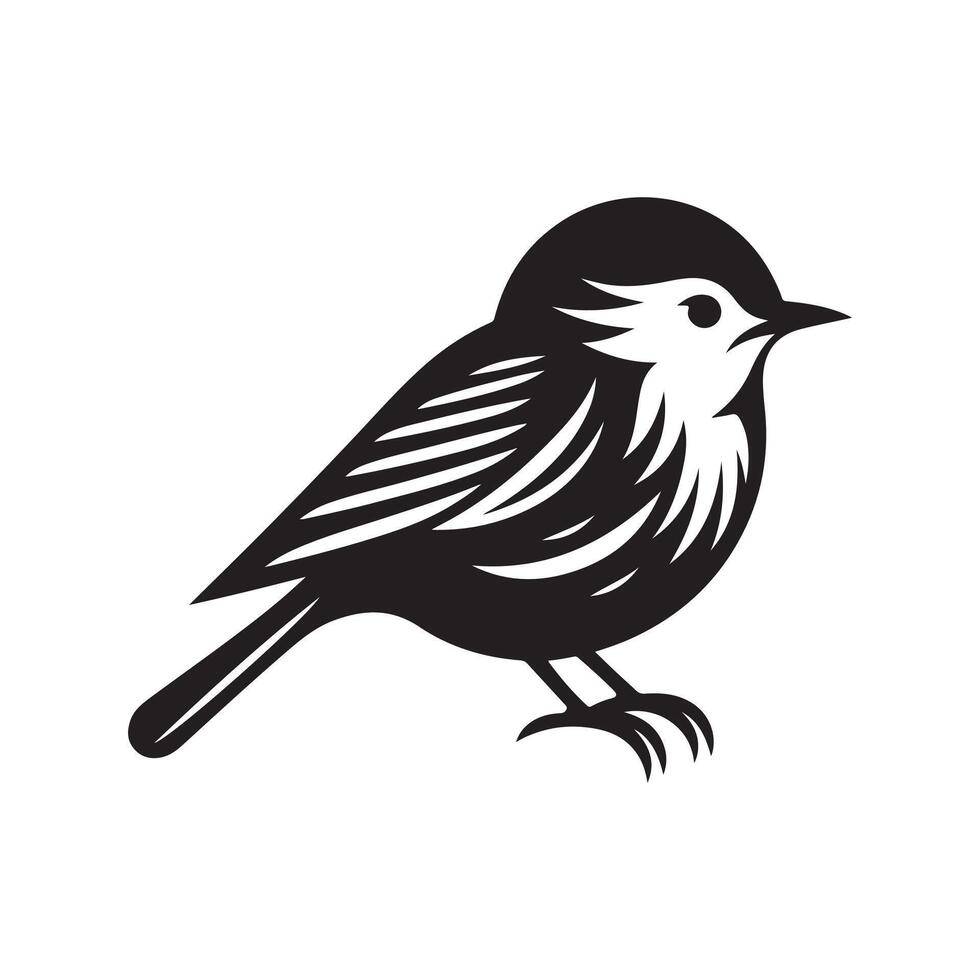 Charming Bird Silhouette Illustration for Elegant Designs vector