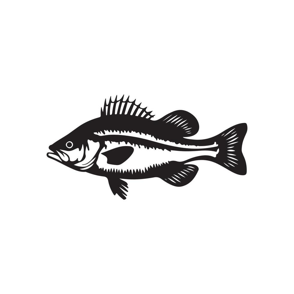Modern Fish Silhouette Design with Clean Lines vector