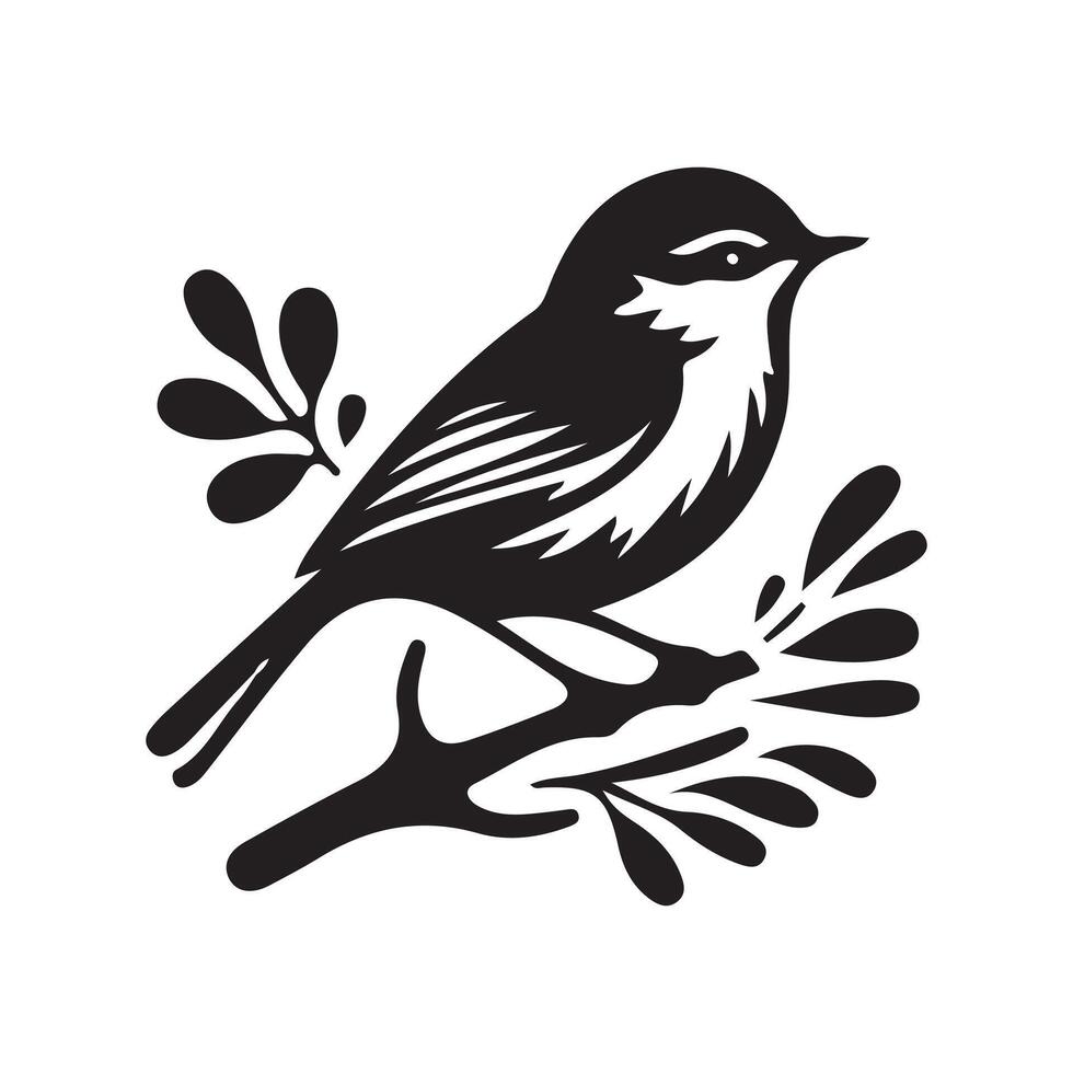 Graceful Bird Silhouette Illustration in Flight vector