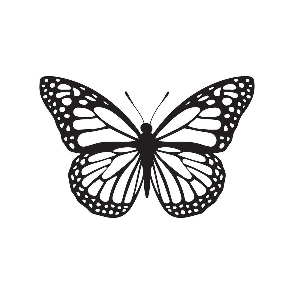 Modern Butterfly Silhouette Design for Trendy Prints vector