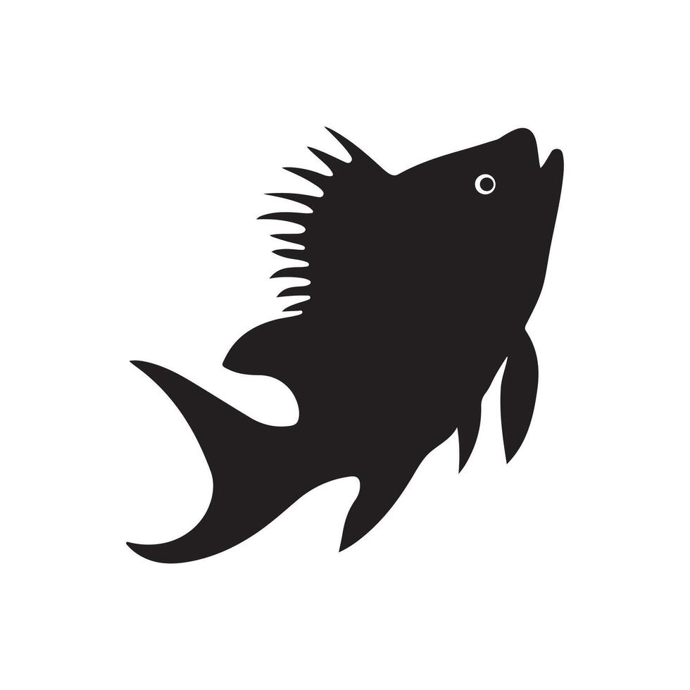 Contemporary Fish Silhouette Design with a Bold Style vector