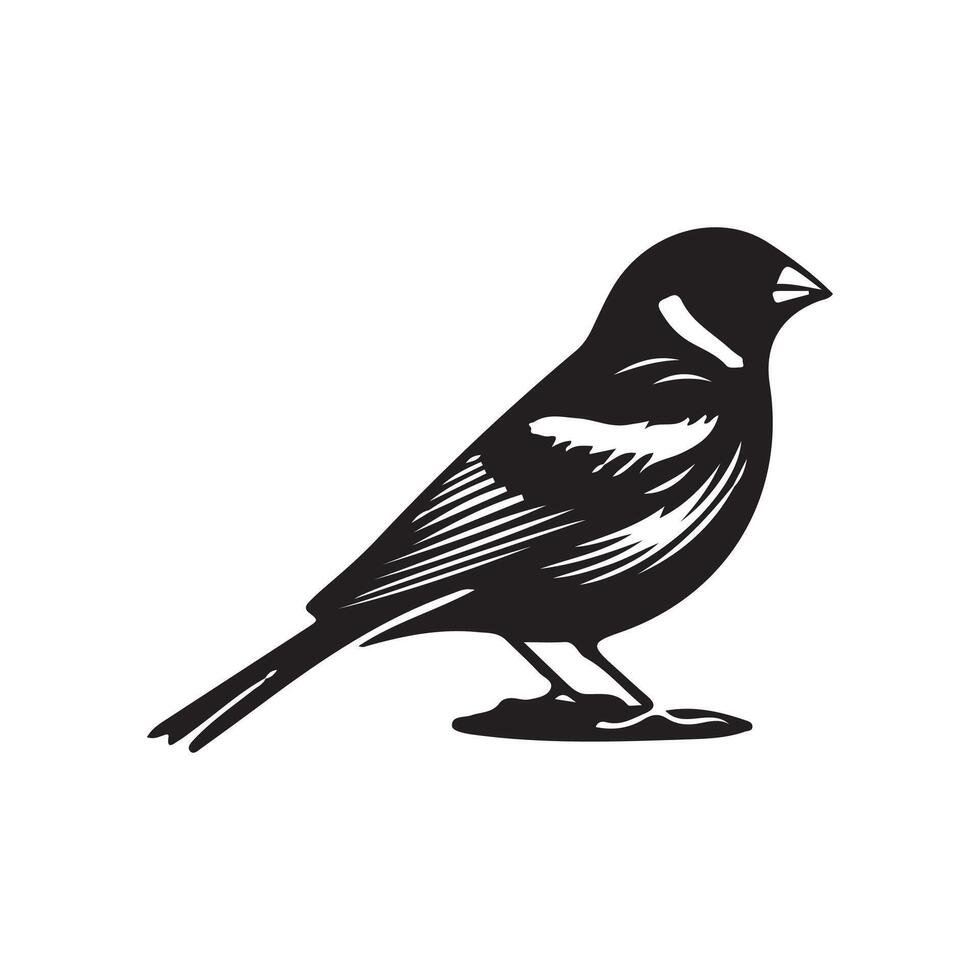 Contemporary Bird Silhouette Design for Minimalist Art vector