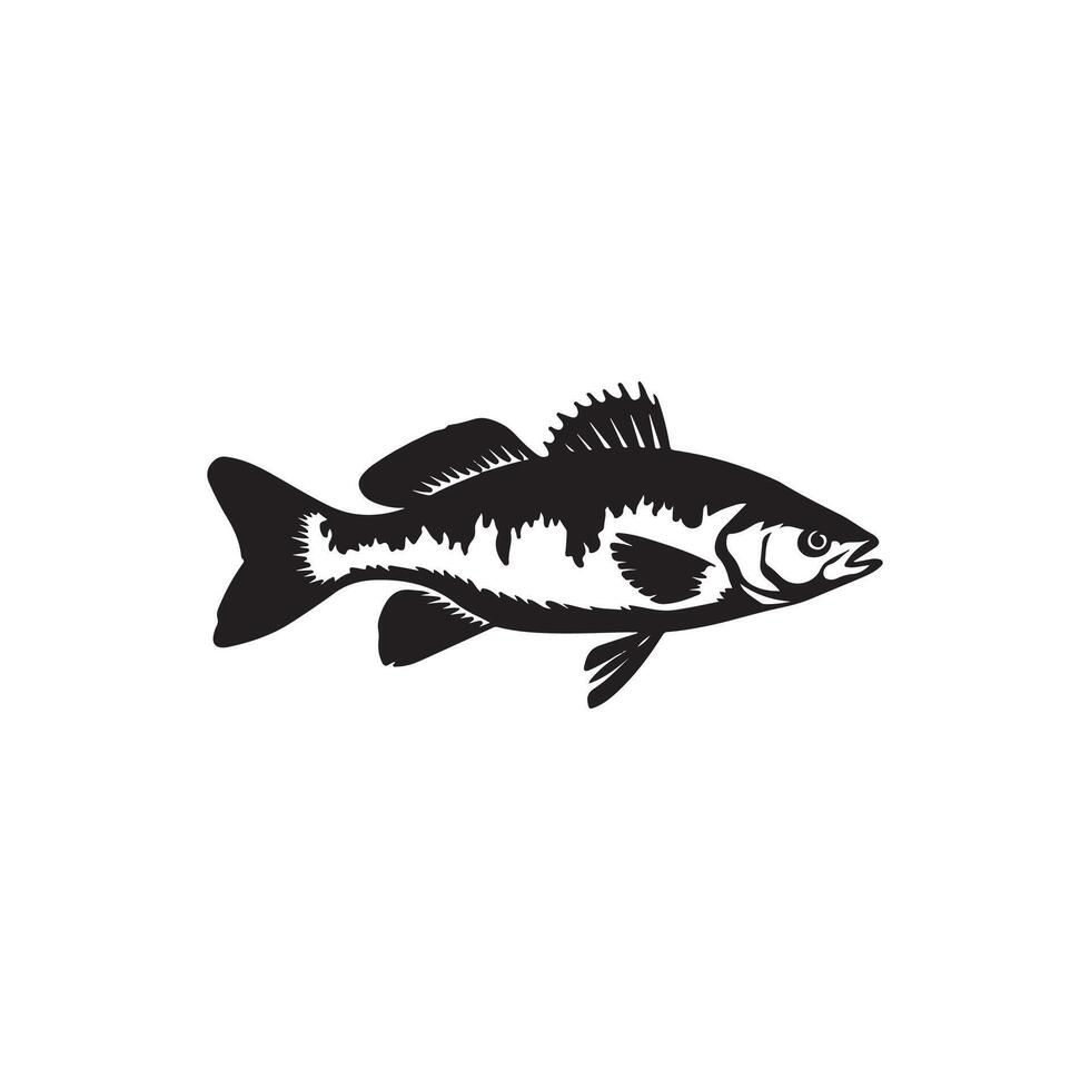 Stylized Fish Silhouette Design for Creative Projects vector