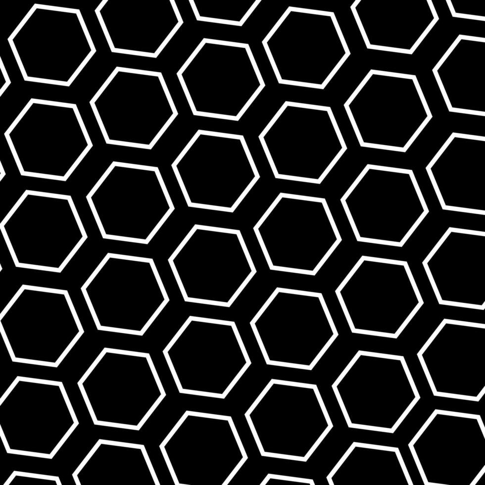 Pattern hexagon illustration. Isolated on black background vector