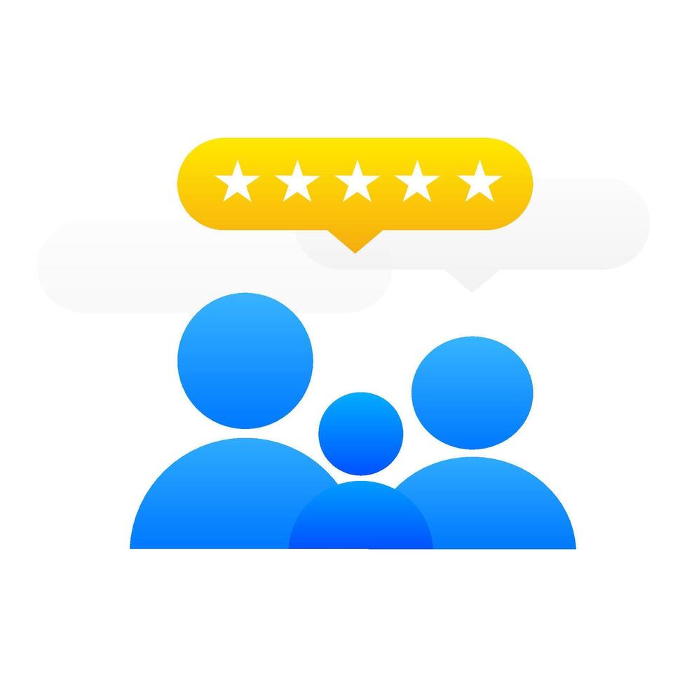 customer feedback Feedback with rating. The concept of the best rating. illustration vector