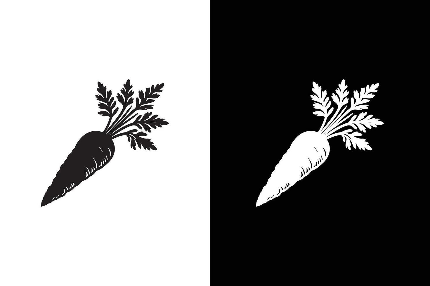 Carrot solid icon, vegetable and diet, graphics. Carrot vegetable icon silhouette vector