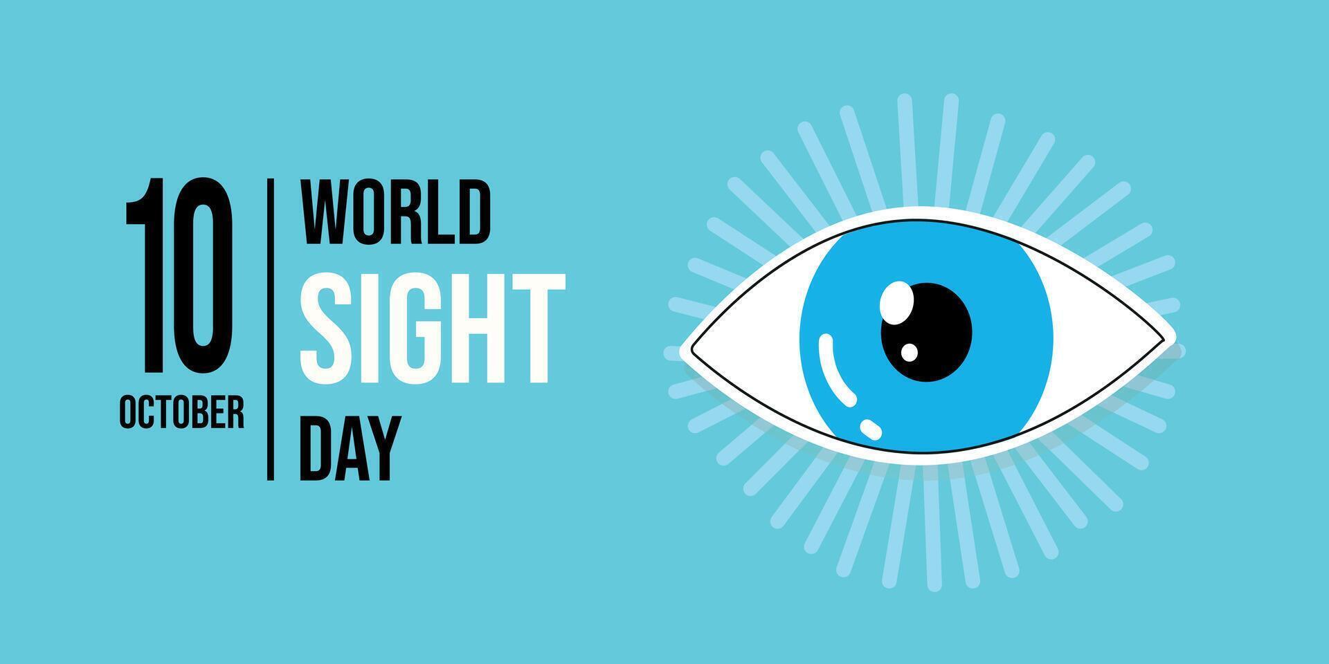 World Sight Day. October 10. Global event meant to draw attention on blindness and vision impairment. vector