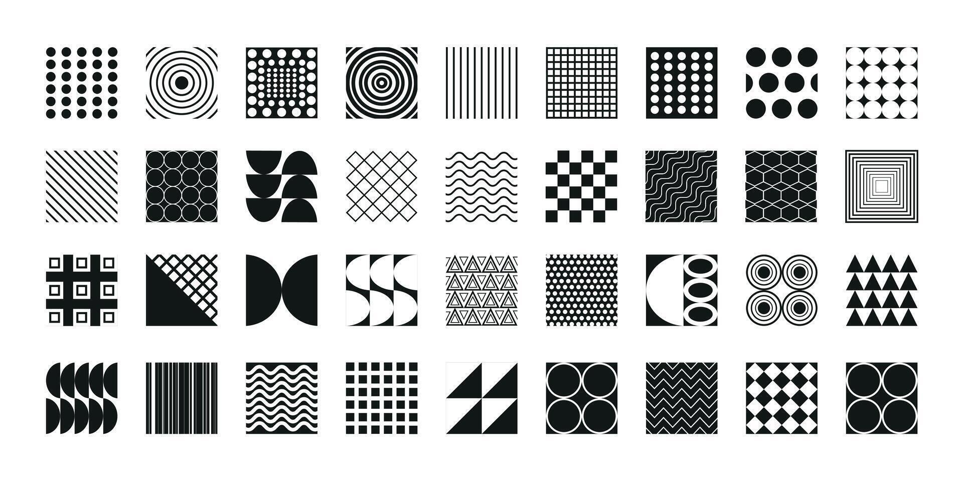 Set of geometric shapes. Retro elements for web, vintage, advertisement, banner, poster, leaflet, billboard, sale. Memphis design. Line and dot geometric shapes. vector
