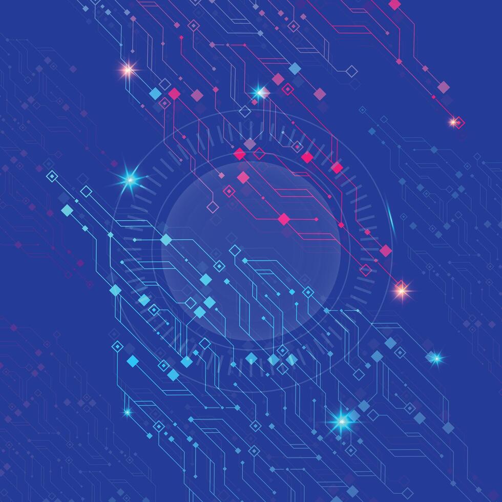 Technological elements lighting lines Background vector