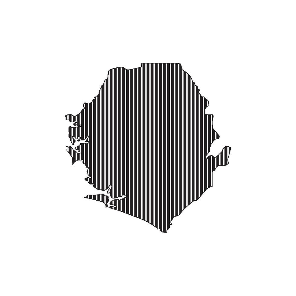 sierra leone map icon vector