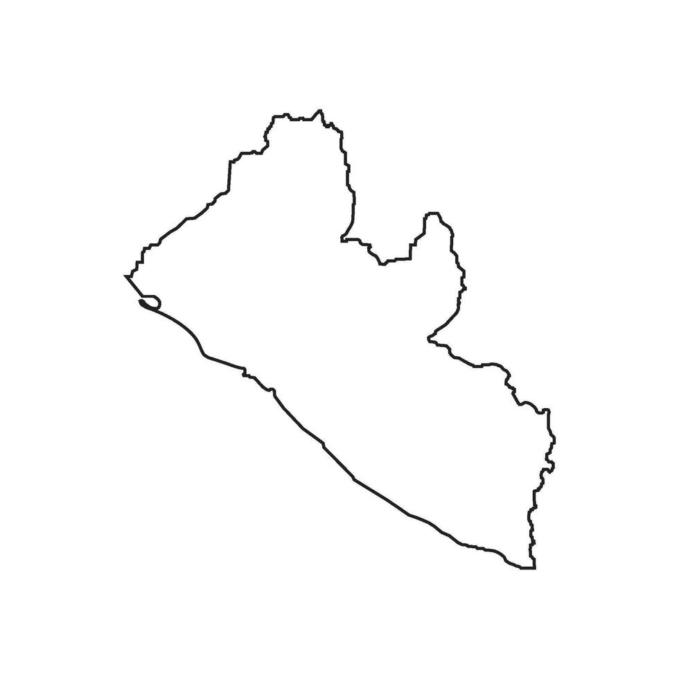 liberia map icon vector