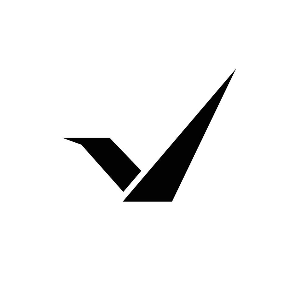Letter V with modern arrow shape gaming logo vector