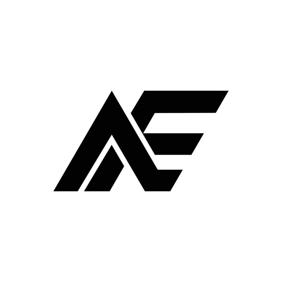 Letter Ae or Af modern shapes alphabet typography logo idea vector