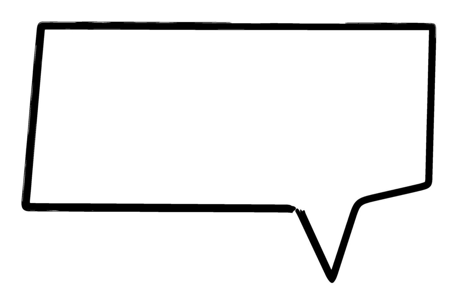 Hand drawn grunge speech bubble, doodle scribble thought balloon vector