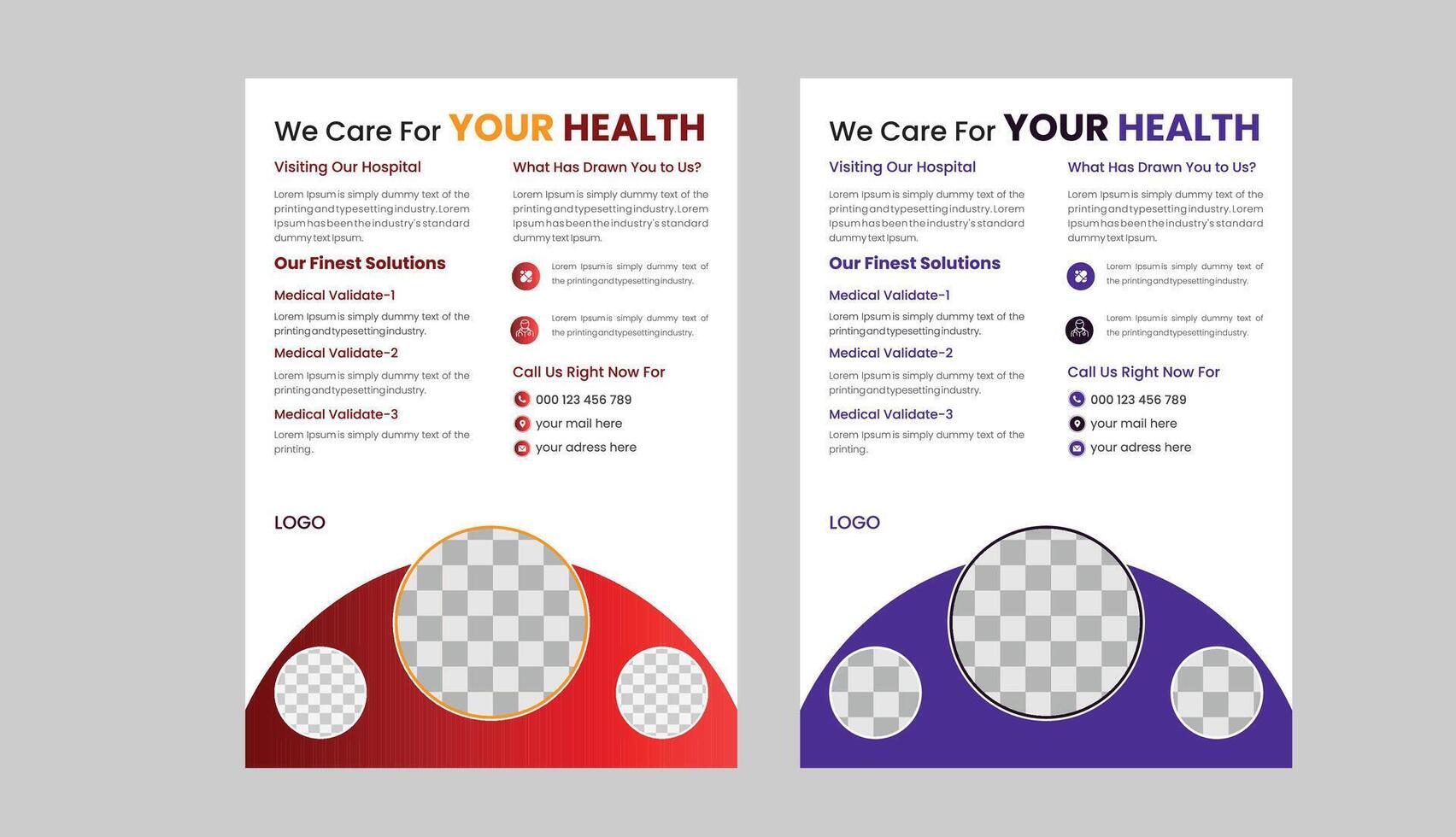 medical flyer design vector