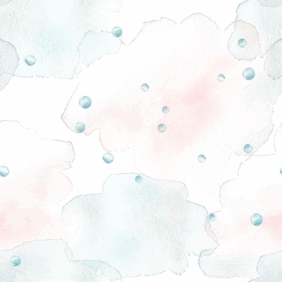 Watercolor illustration pattern bubbles, water, sea, ocean. Simple, childish, gentle Fabrics textiles wallpaper paper background vector
