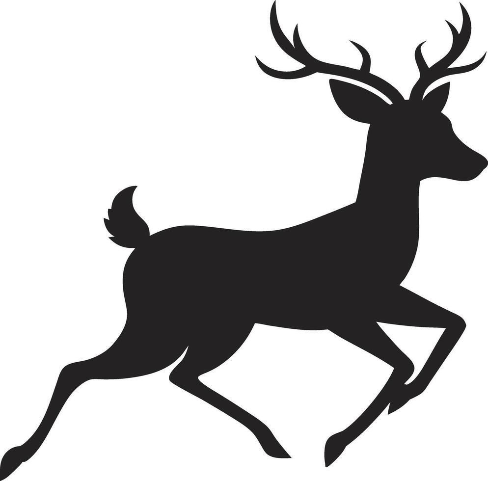Delicate Deer Silhouette in the Morning Mist Dawns Gentle Embrace vector