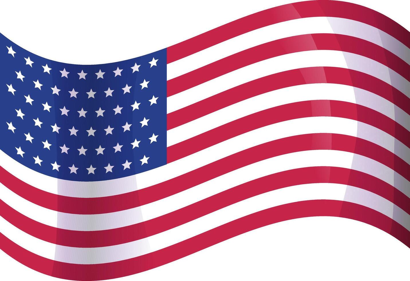USA flag illustration. eps 10 vector