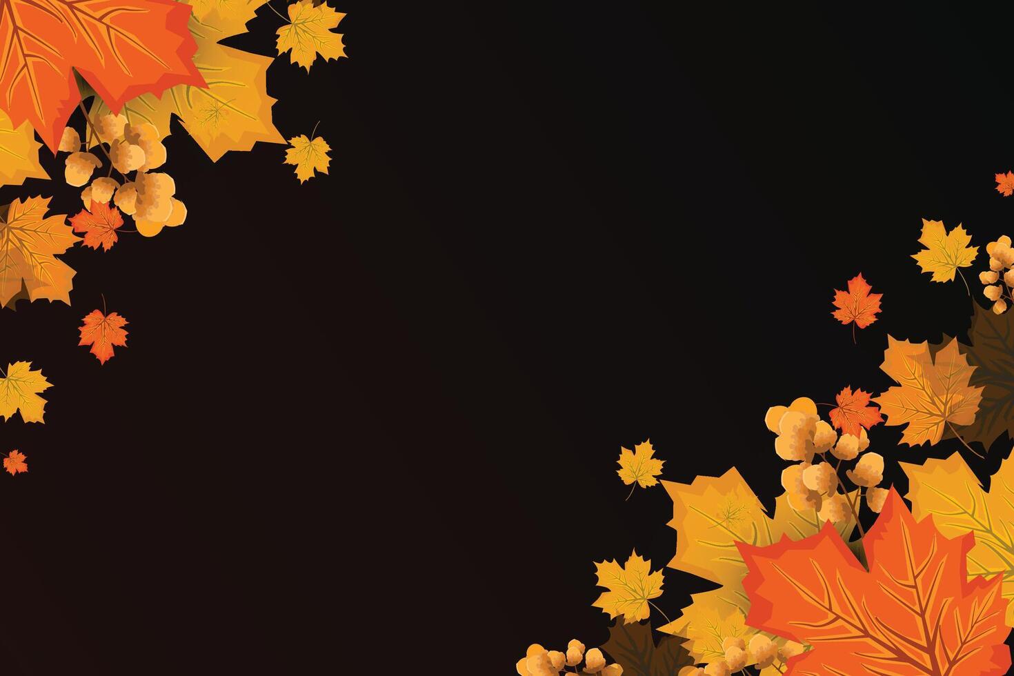 Autumn background with leaves golden yellow. fall concept,For wallpaper, postcards, greeting cards, website pages, banners, online sales. illustration vector
