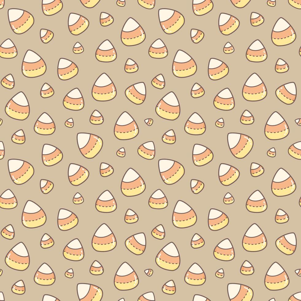 Seamless pattern of halloween candy vector